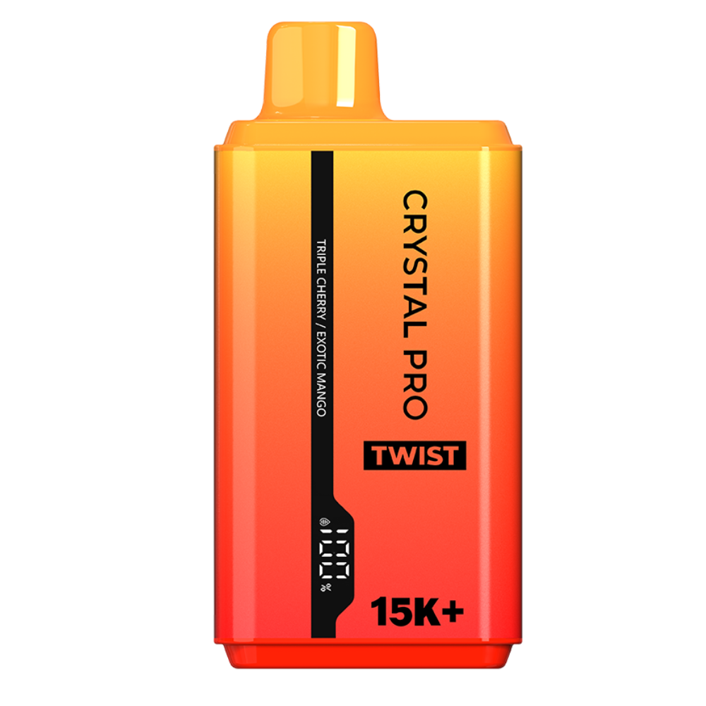 Crystal Pro Twist 15000 - Triple Cherry / Exotic Mango - Pack Of 2