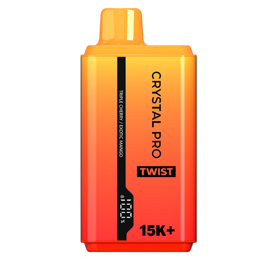 Crystal Pro Twist 15000 - Triple Cherry / Exotic Mango - Pack Of 2