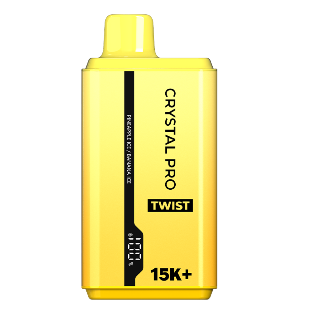 Crystal Pro Twist 15000 - Pineapple Ice / Banana Ice - Pack Of 2