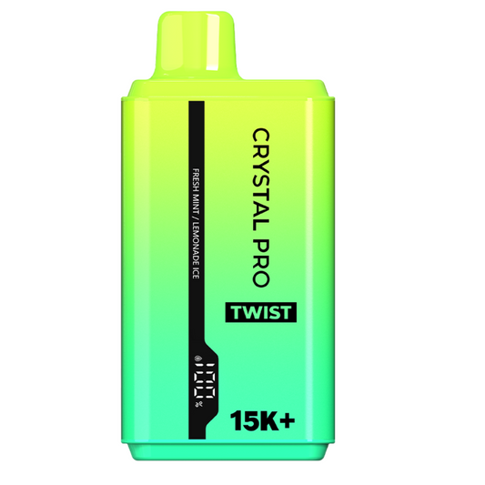 Crystal Pro Twist 15000 - Fresh Mint / Lemonade Ice - Pack Of 2