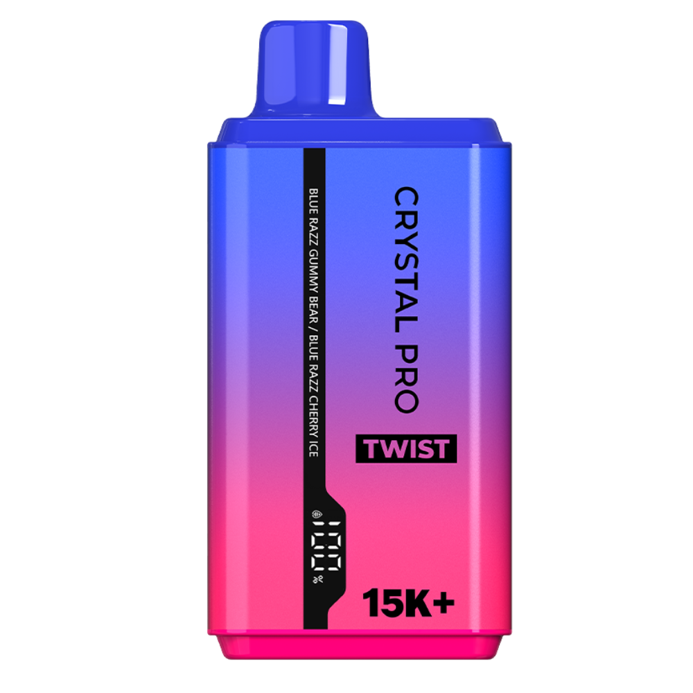 Crystal Pro Twist 15000 - Blue Razz Gummy Bear / Blue Razz Cherry Ice