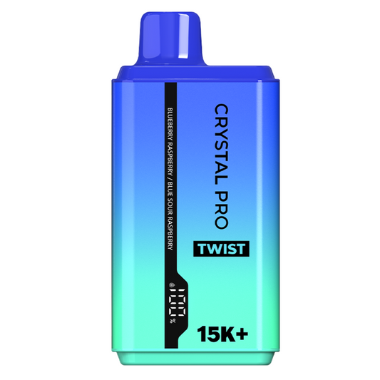 Crystal Pro Twist 15000 - Blueberry Raspberry / Blue Sour Raspberry - Pack Of 2